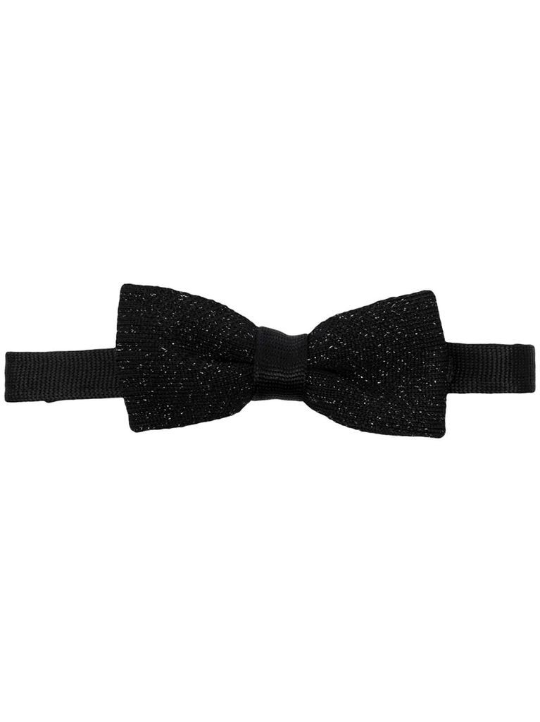 metallic-thread bow tie