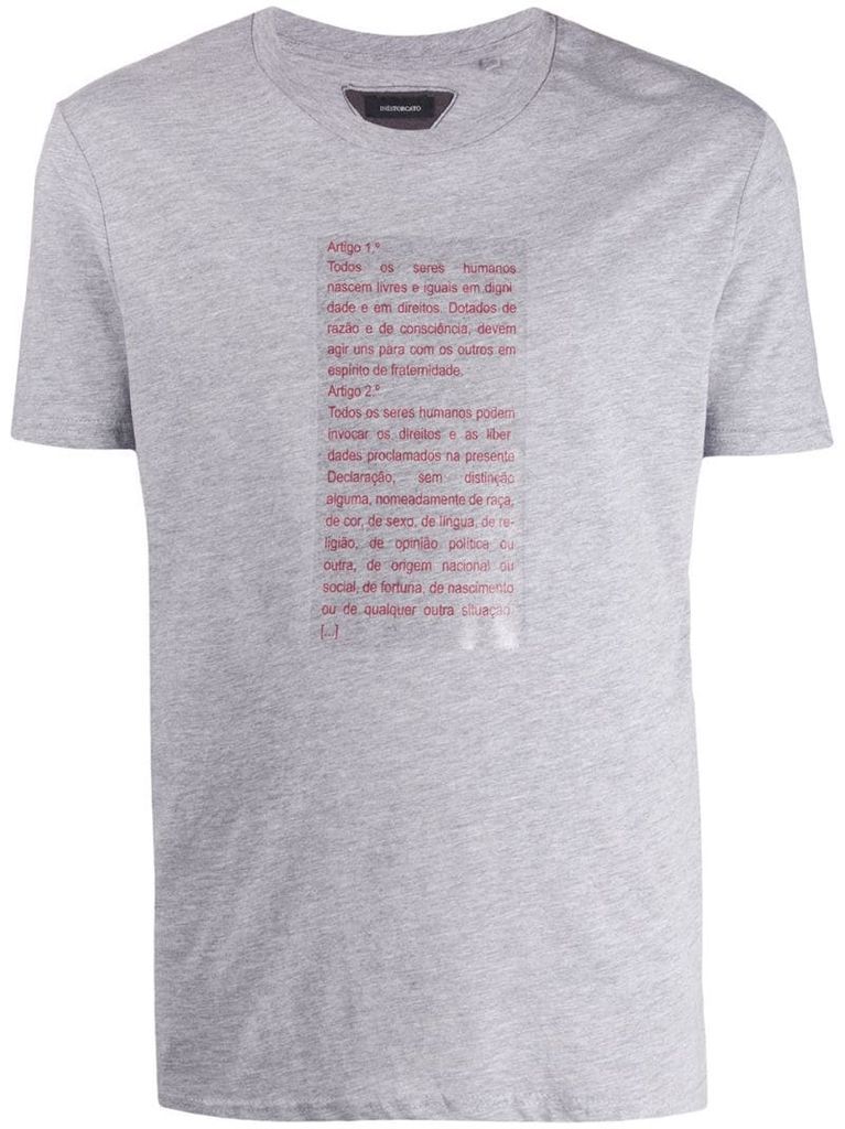 text print short sleeve T-shirt