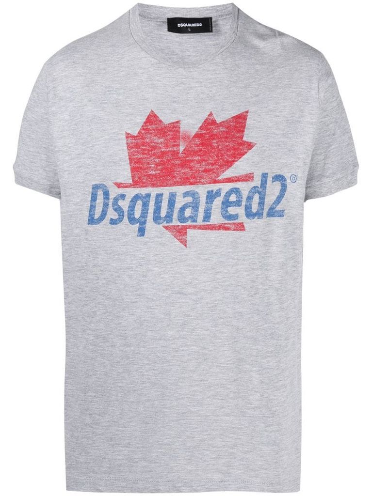 D2 Leaf-print T-shirt