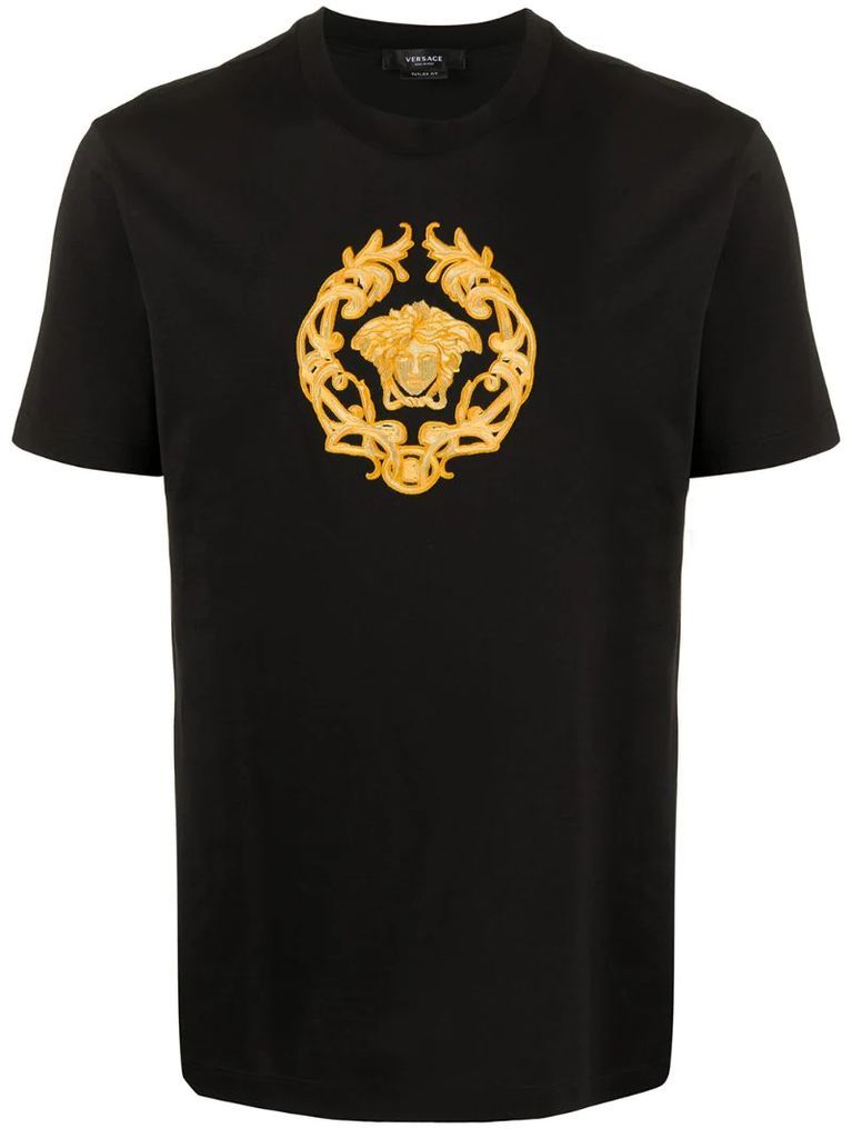 Medusa crest embroidered T-shirt