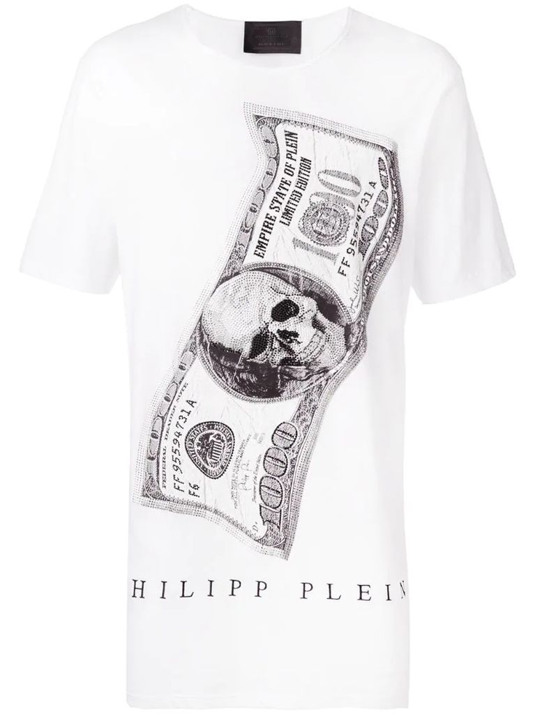 Dollar bill print T-shirt