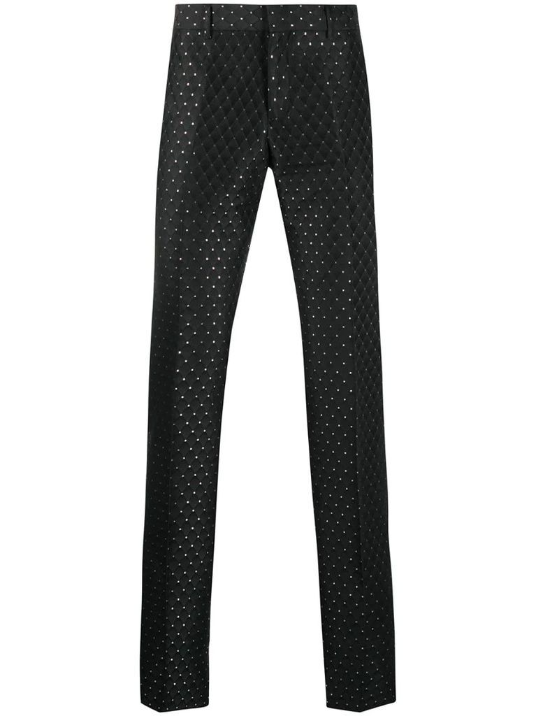 embroidered tailored trousers