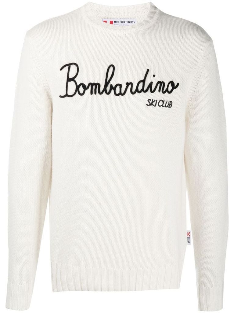 Bombardino embroidery rib-trimmed jumper