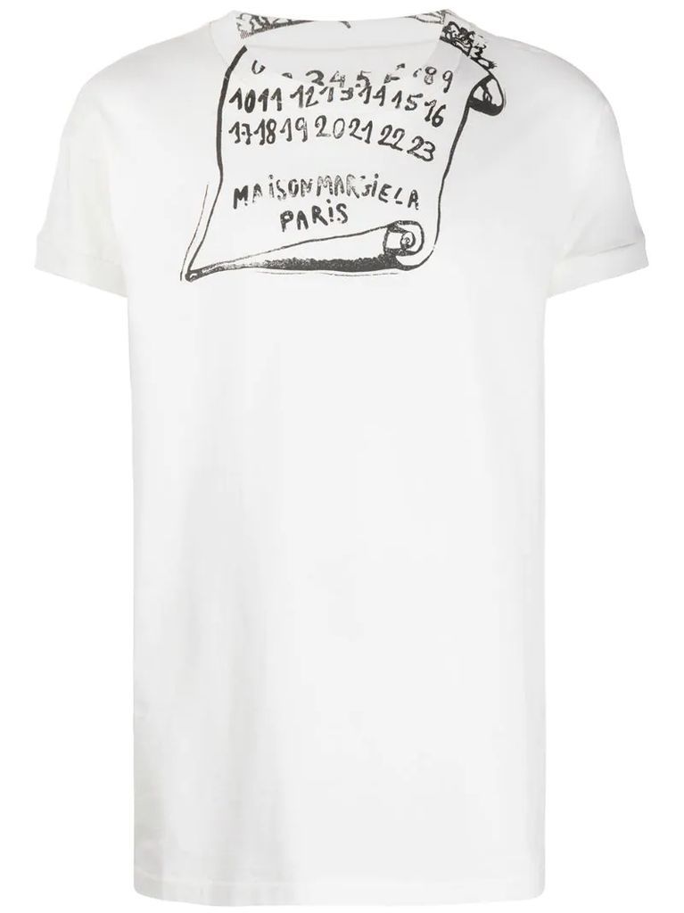 scroll print T-shirt