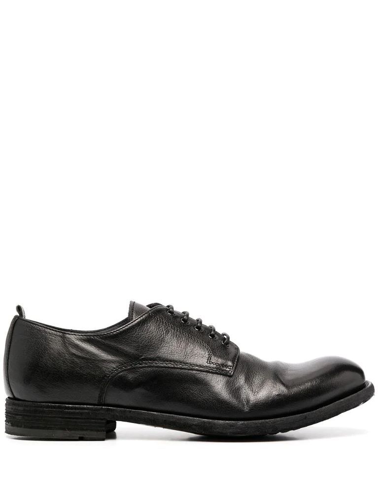 Journal cracked-effect derby shoes