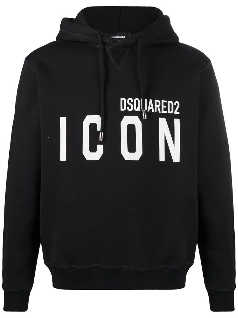 Icon-print hoodie
