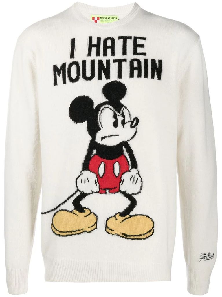 Angry Mickey knitted jumper