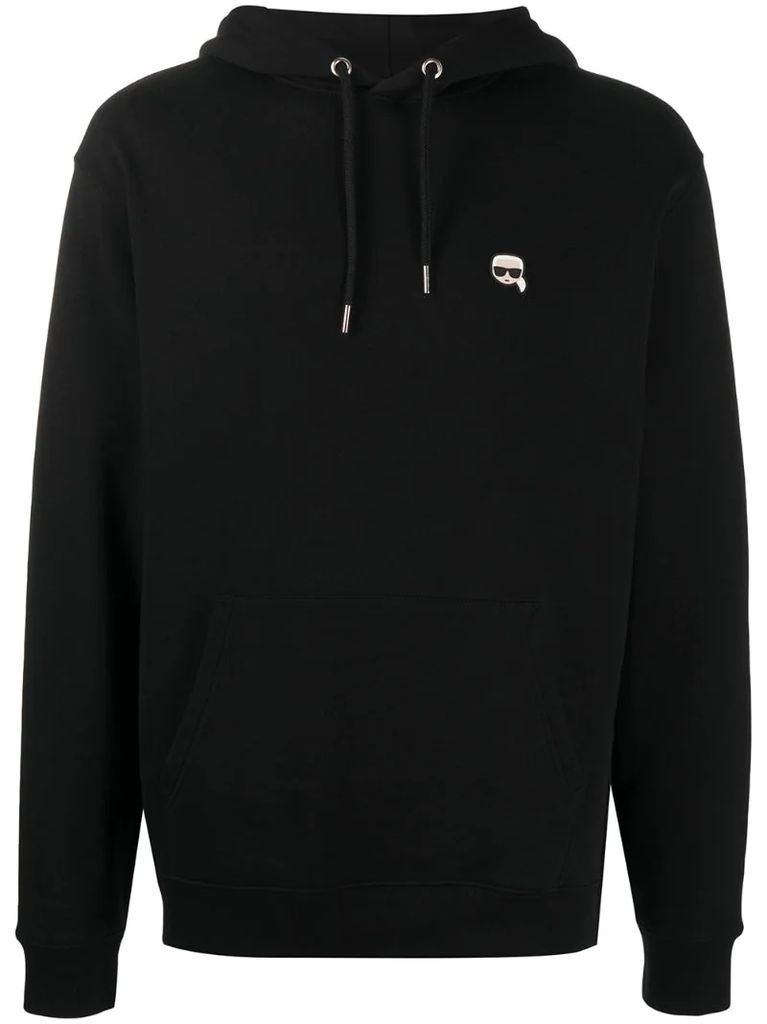 Ikonik logo-print hoodie