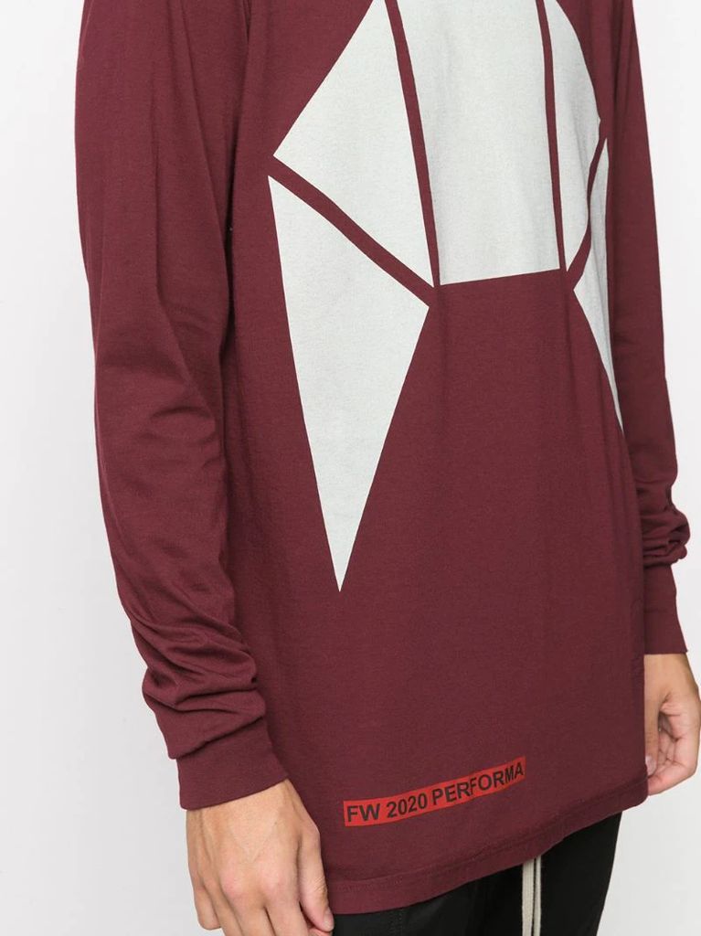 geometric print crew neck sweatshirt