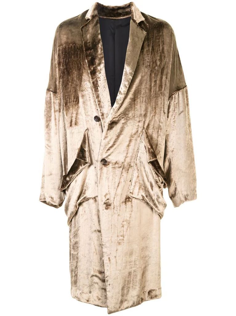 deconstructed velvet coat