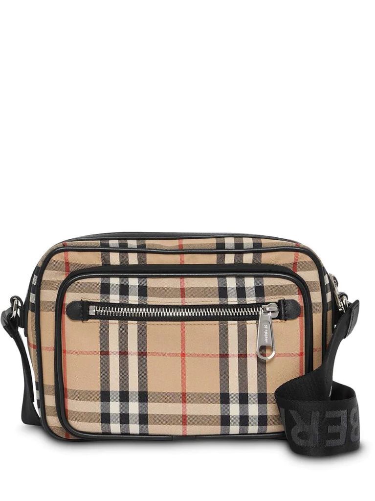 Vintage Check and Leather Crossbody Bag