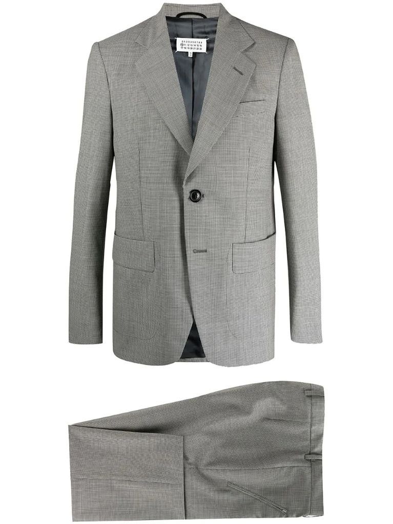 mini-houndstooth single-breasted suit