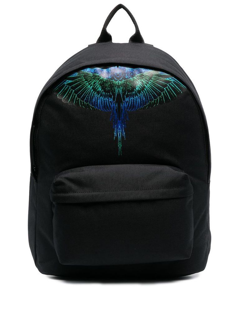 wings print backpack
