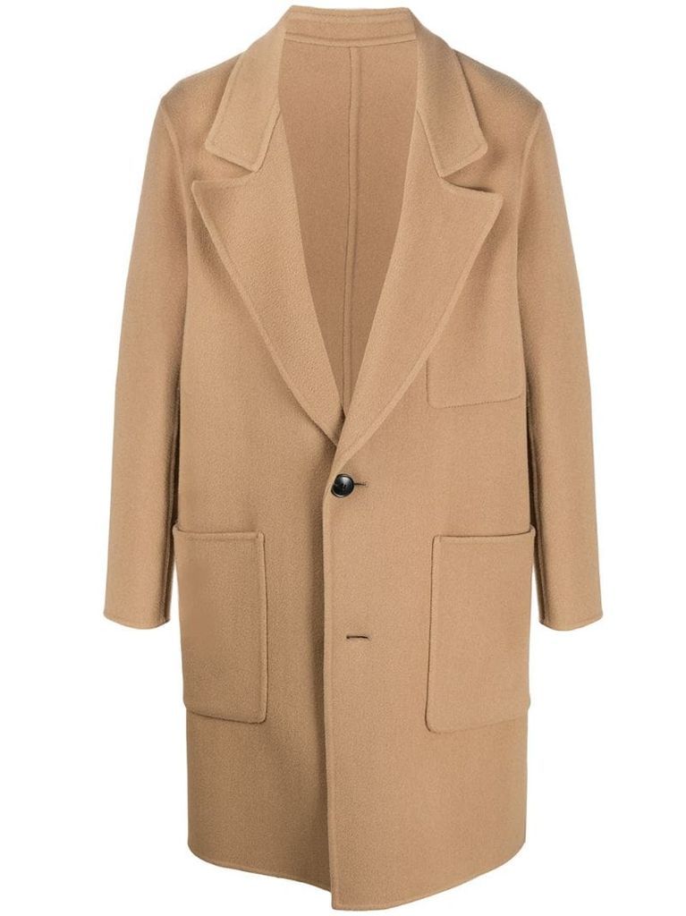 unstructured two-button coat