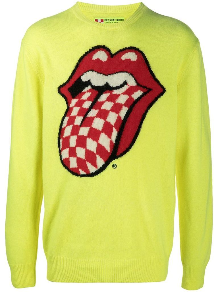 Rolling Stones intarsia jumper