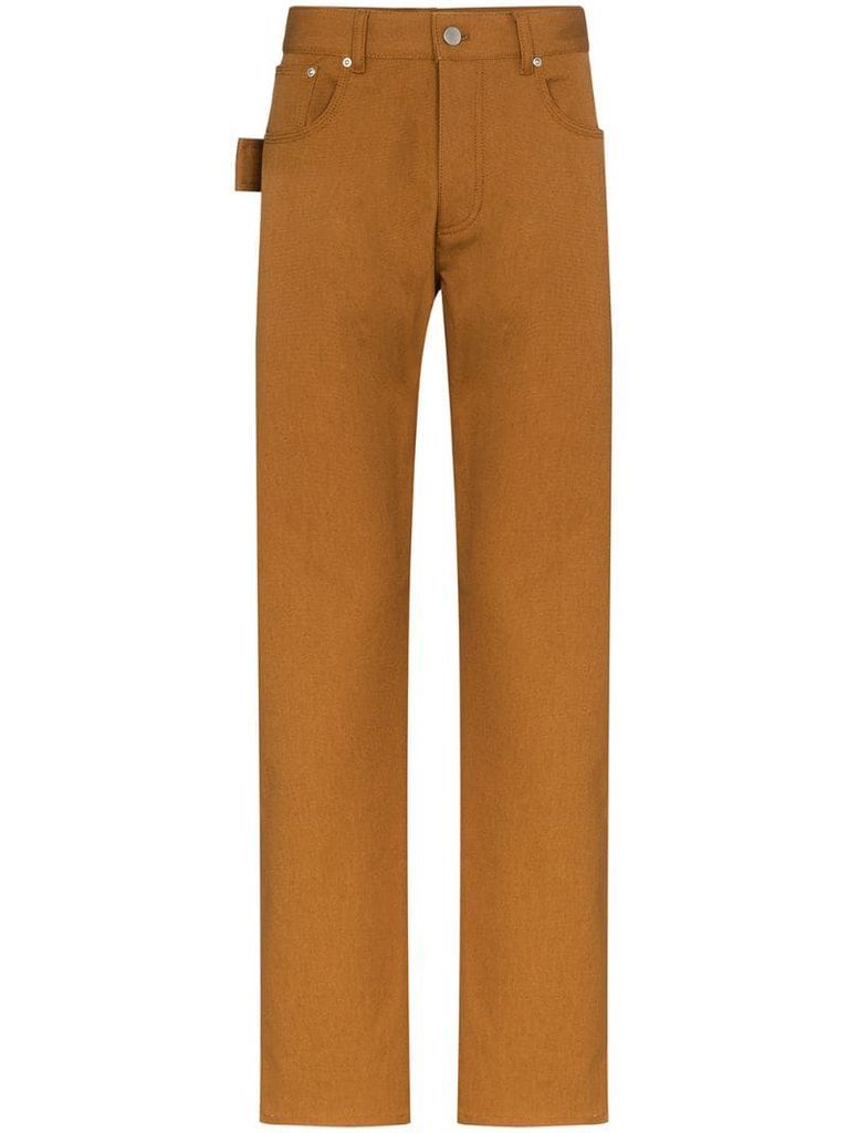 Carpenter straight-leg cotton trousers