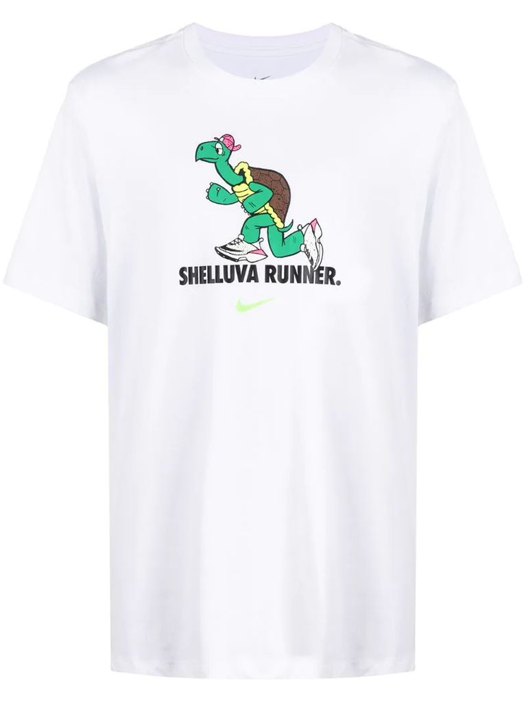 slogan-print short-sleeved t-shirt