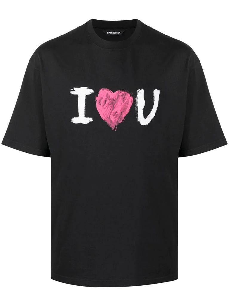 I Love You print T-shirt