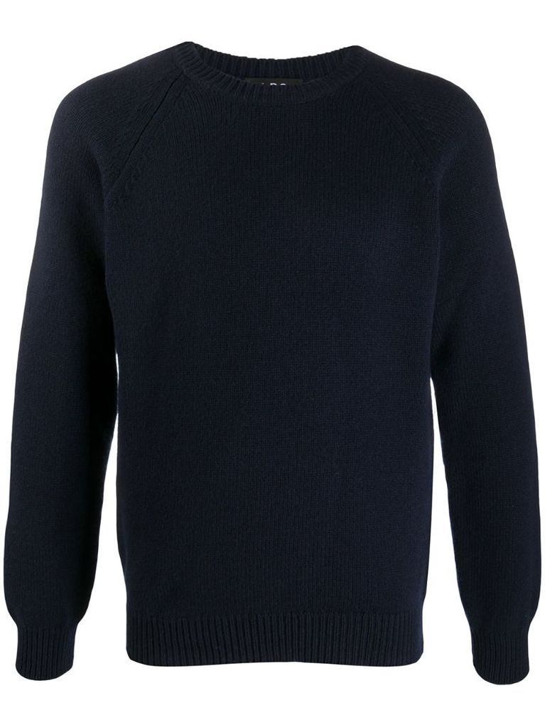 fine-knit fitted jumper