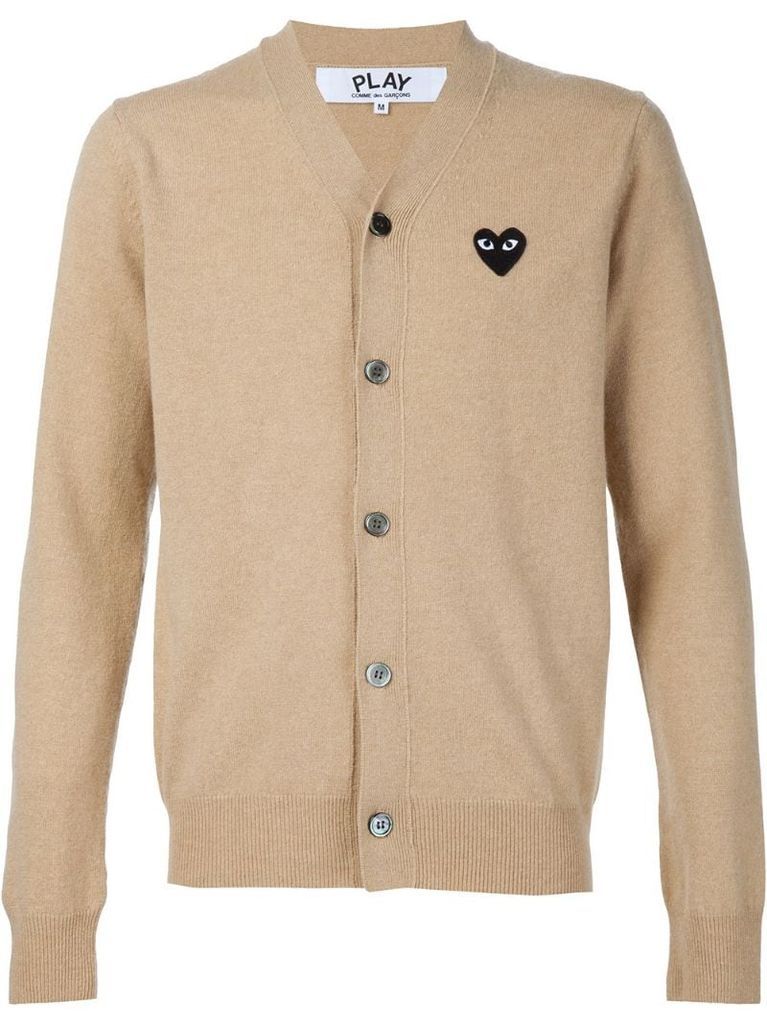 embroidered heart cardigan