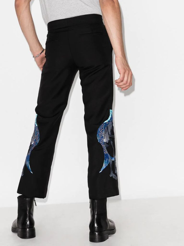 x Browns 50 skeleton embroidered trousers