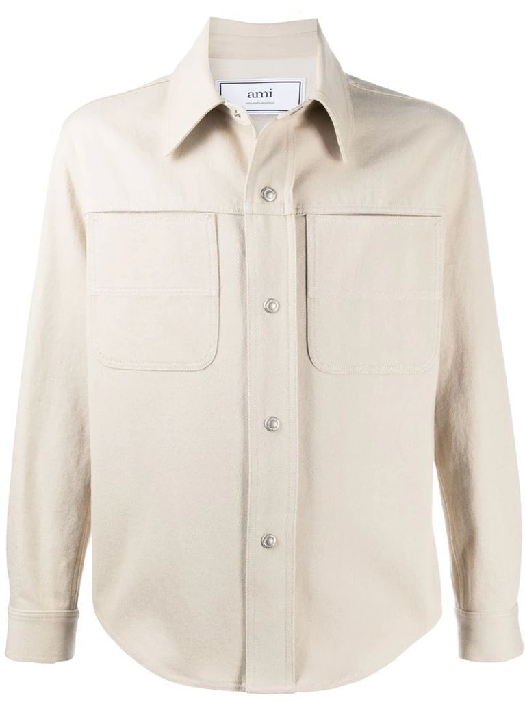 plain shirt jacket