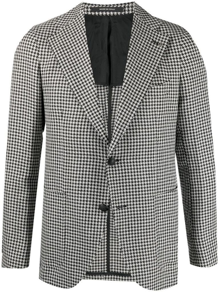 houndstooth single-breasted jacket