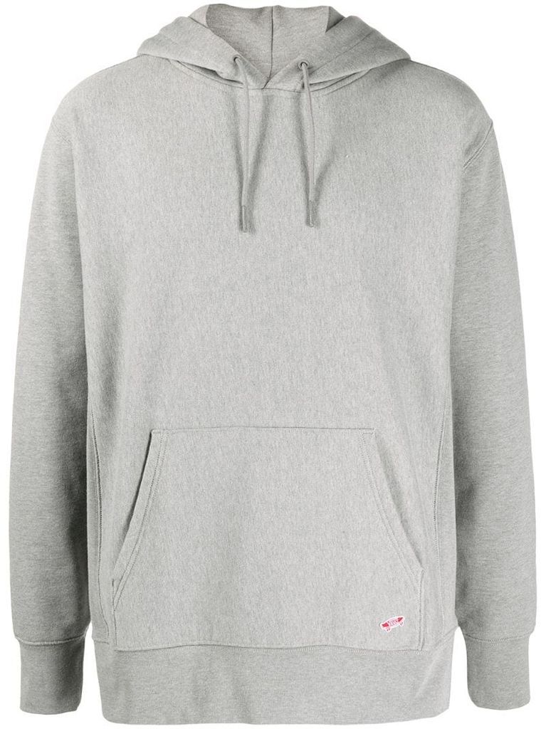 embroidered-logo hoodie
