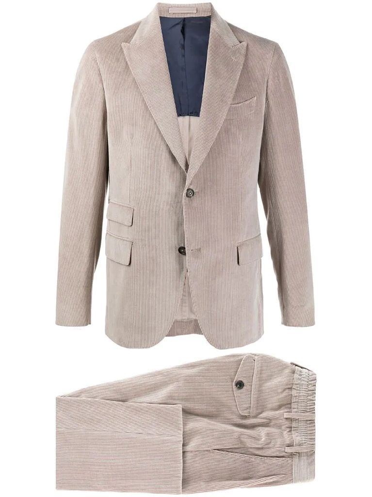 ribbed multi-pocket suit