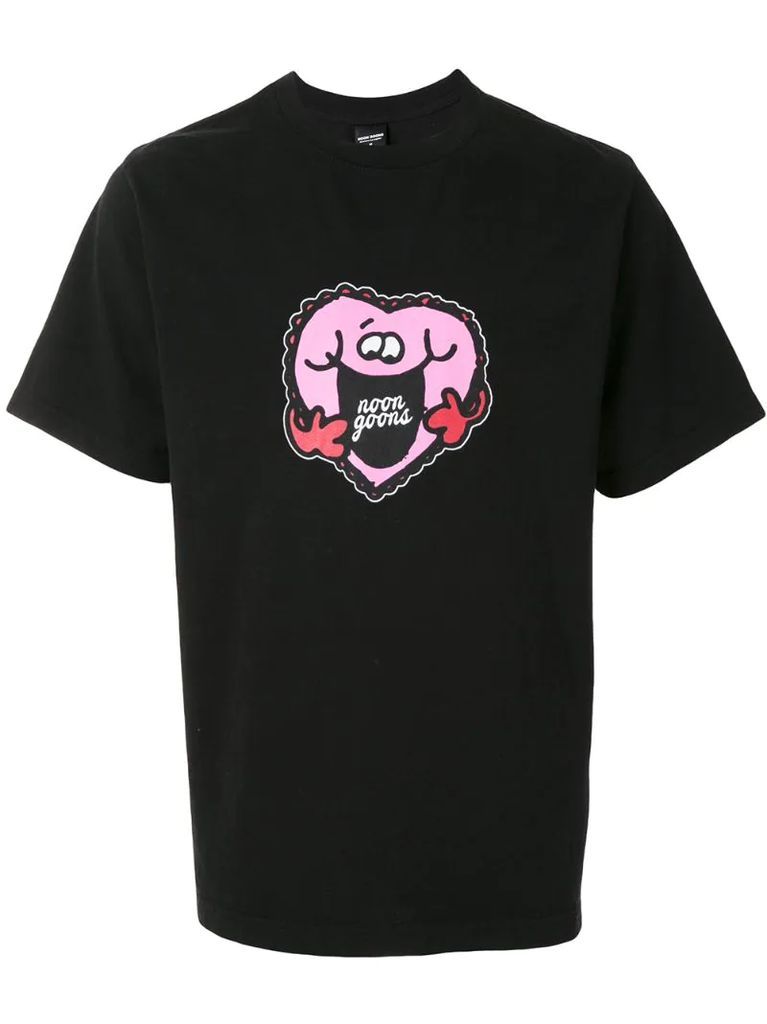 heart logo print cotton T-shirt