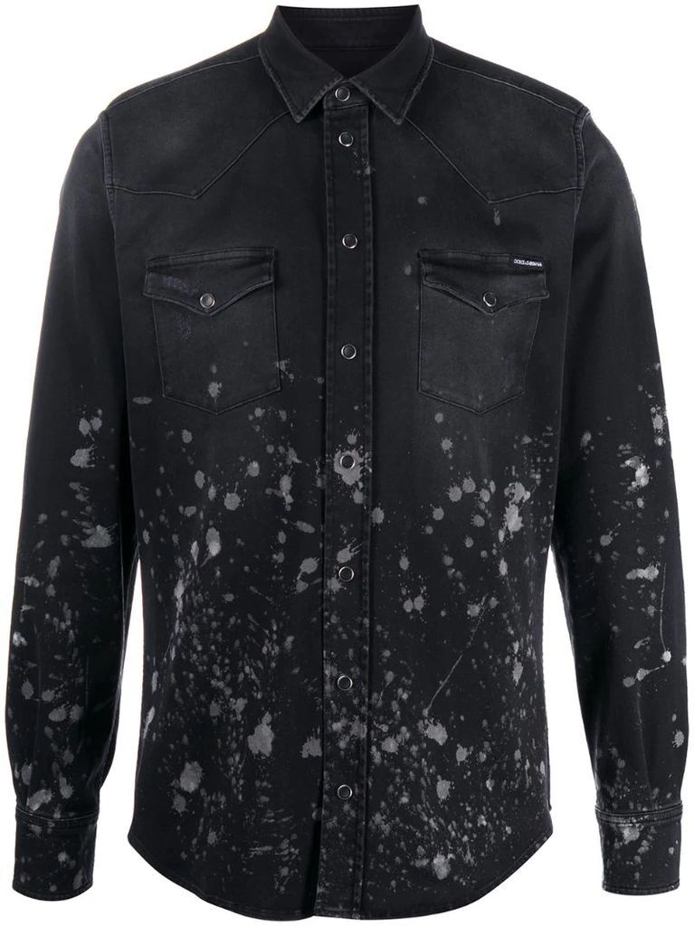 splatter effect shirt