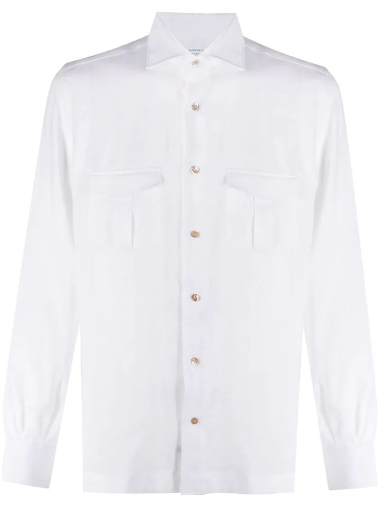 two-pocket buttoned shirt