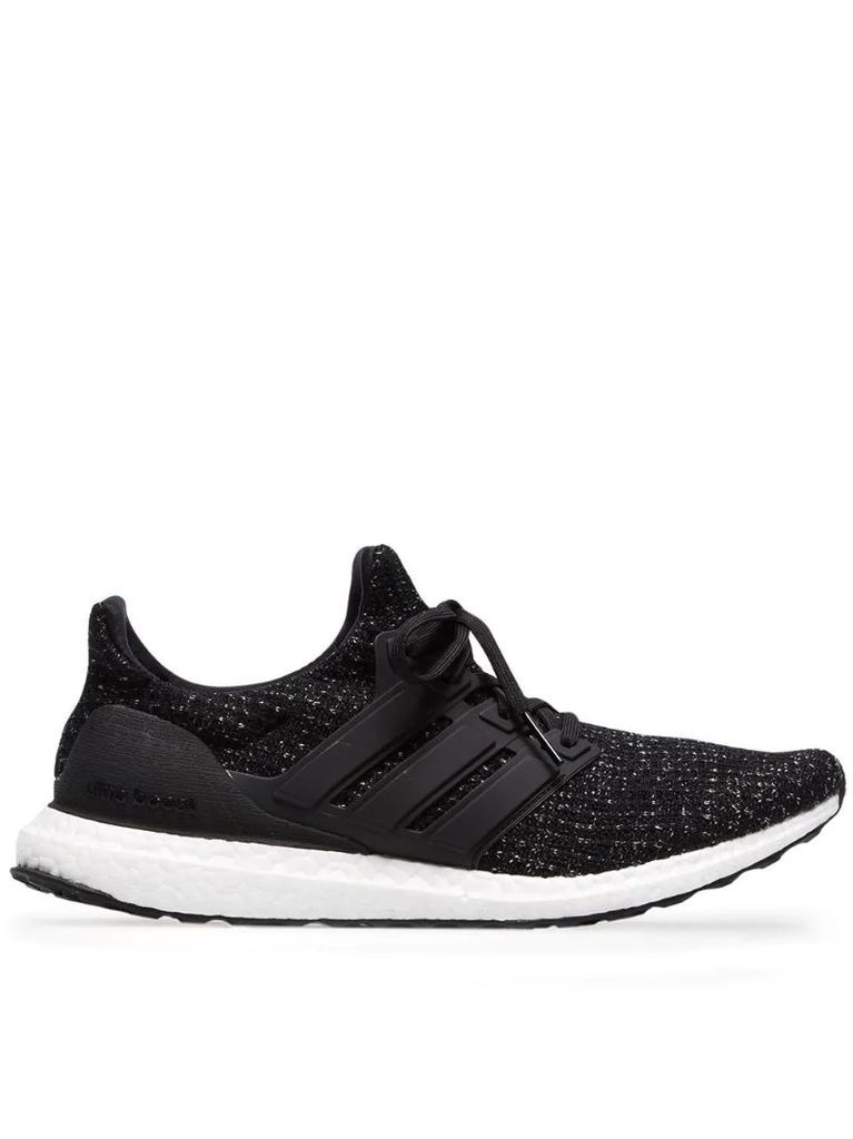 black and white Ultraboost low top sneakers