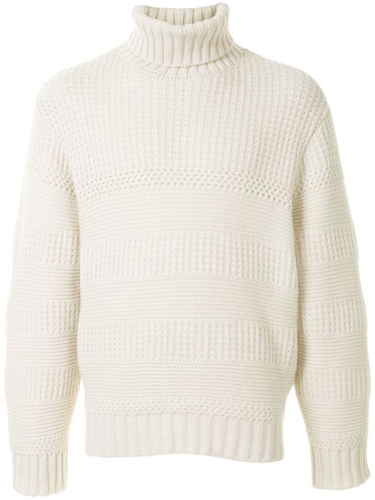roll neck chunky knit jumper