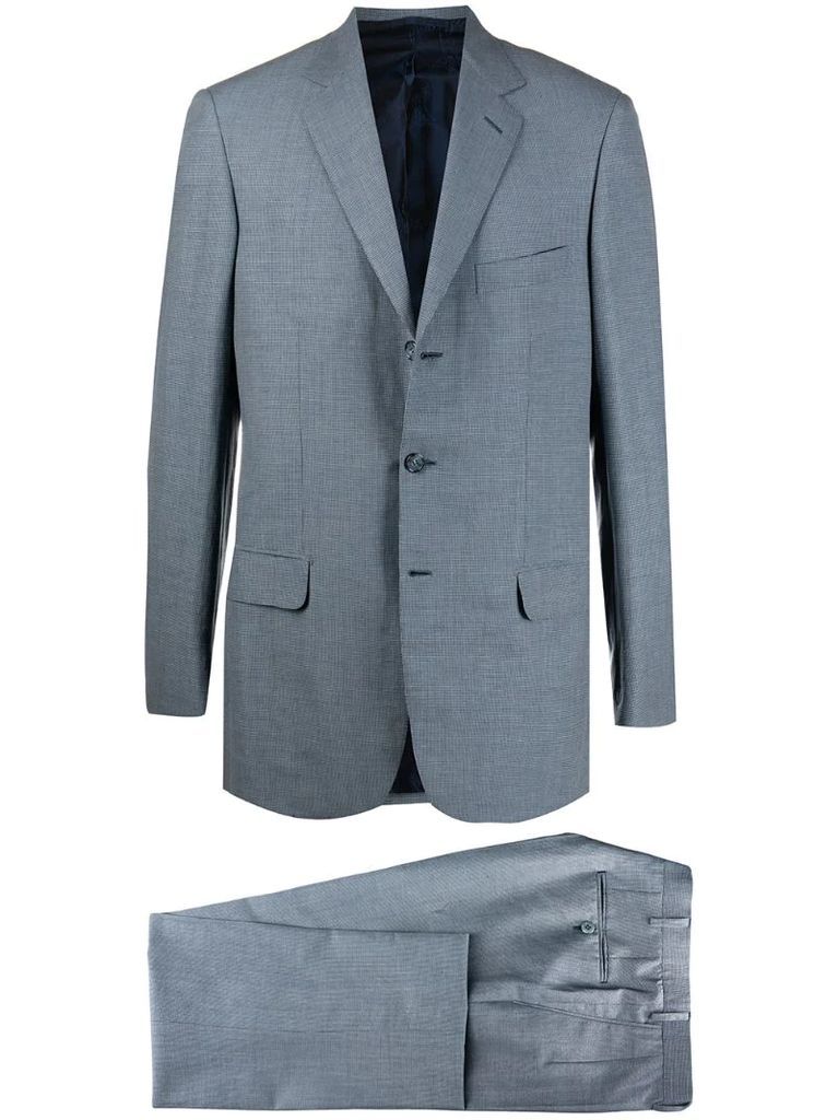 single-breasted gingham check suit