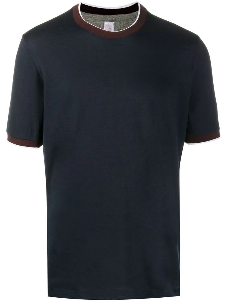 contrast-collar T-shirt