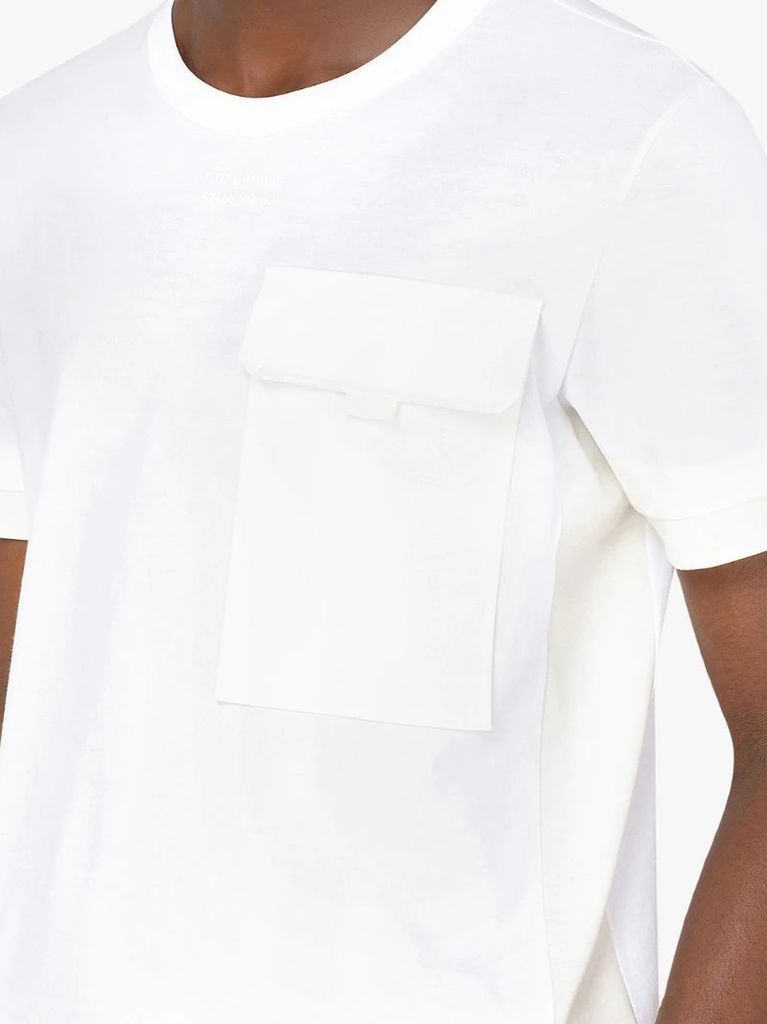 flap-pocket short-sleeve T-shirt
