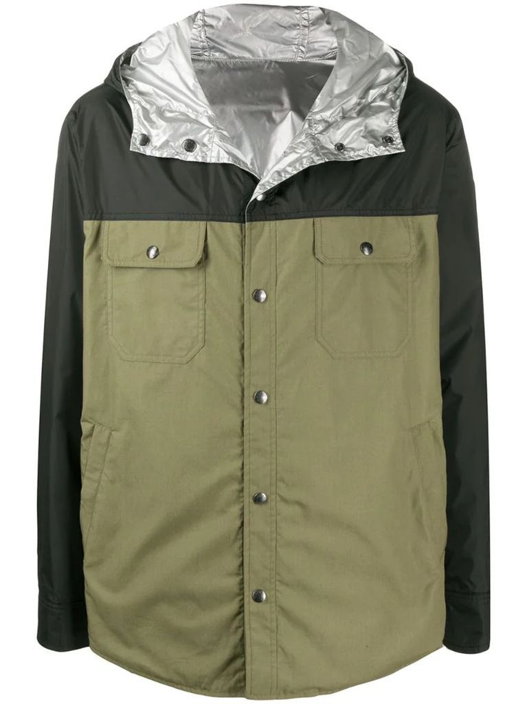 reversible colour-block jacket