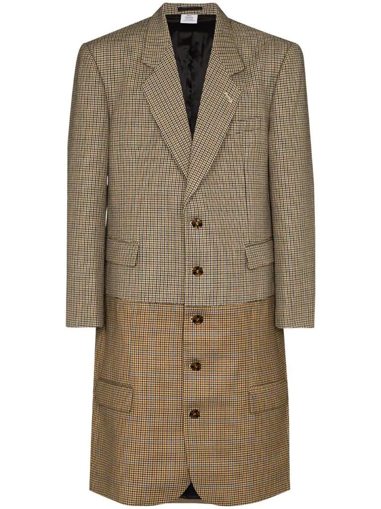 colour-block wool coat