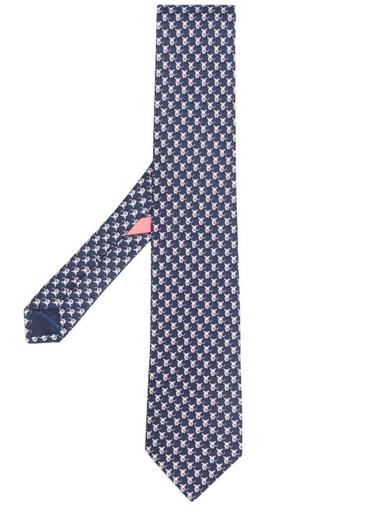 ox-print silk tie