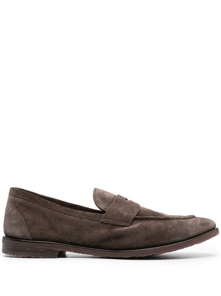 brushed-effect loafers