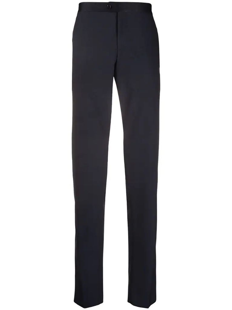 tailored satin-band trousers