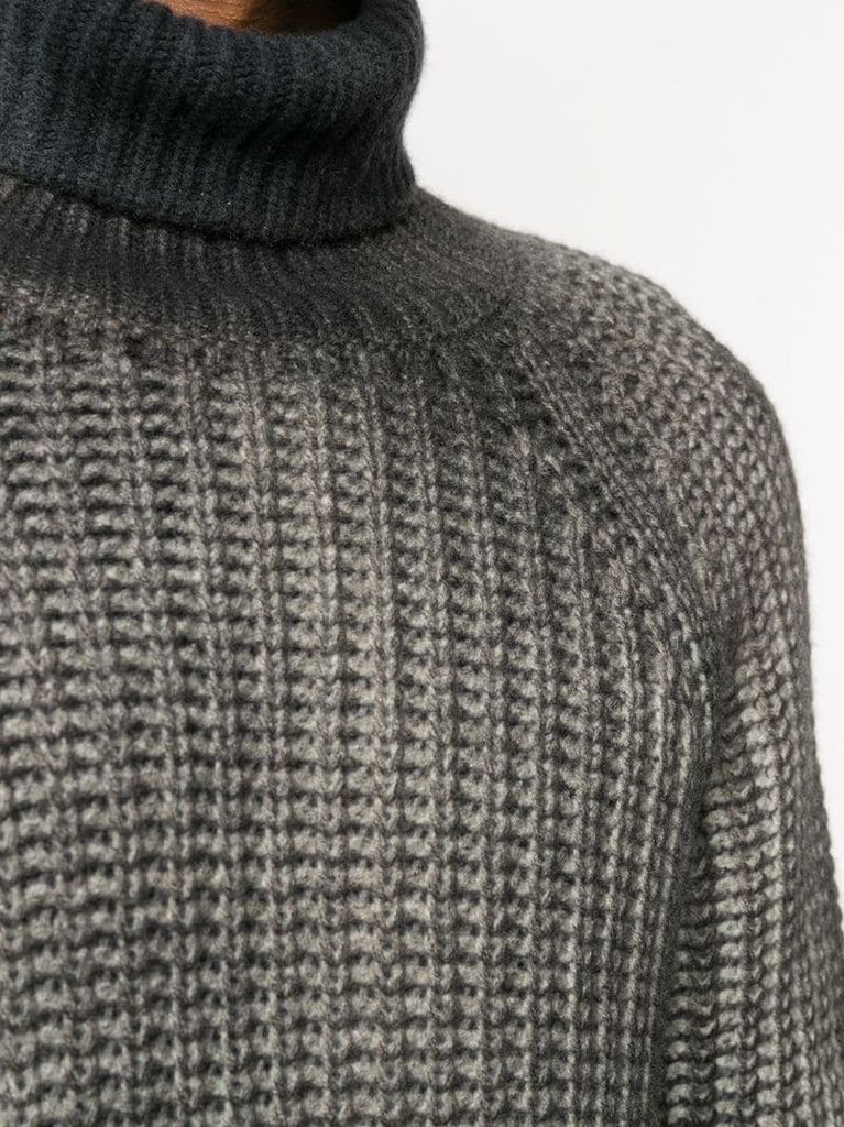 longline roll-neck sweater