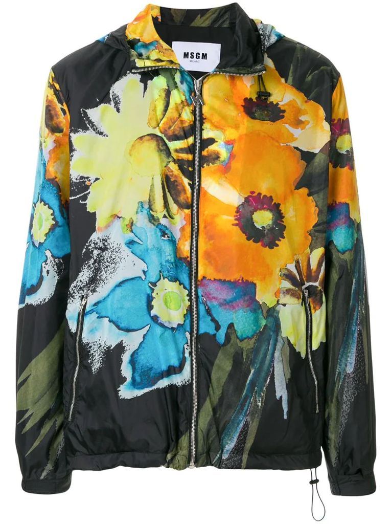 floral print lightweight jacket