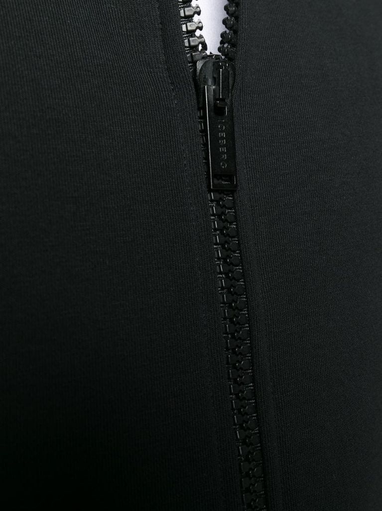 fitted zipped hoodie