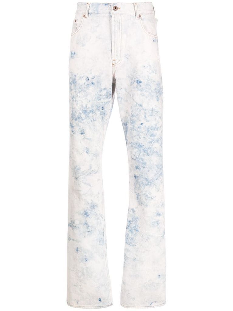 bleached bootcut jeans