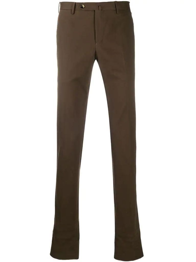 mid-rise slim-fit chinos