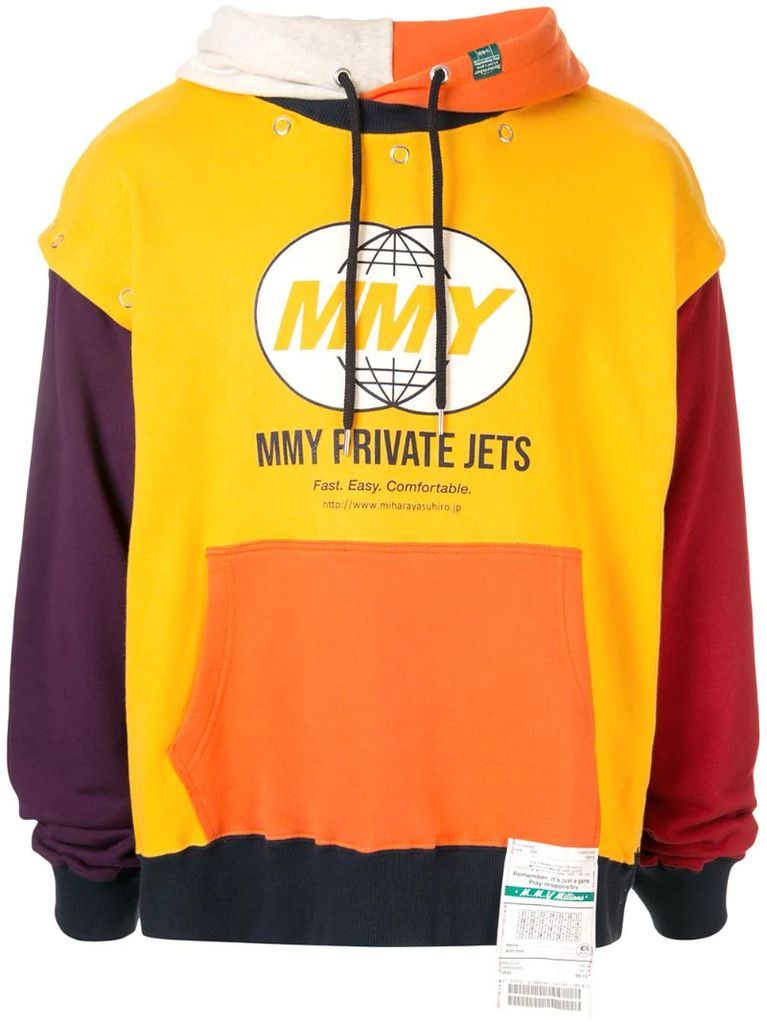 MMY Private Jets print hoodie