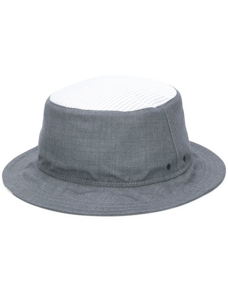 4-Bar Plain Weave Bucket Hat