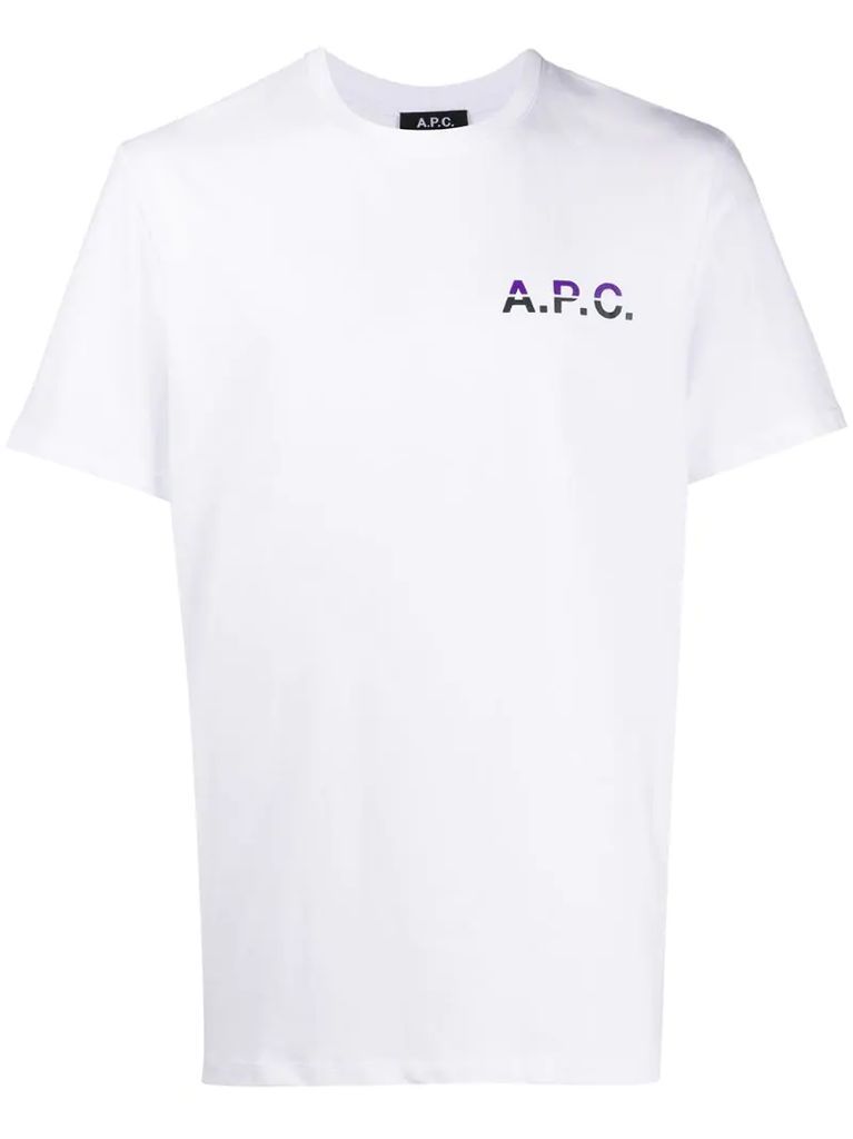 logo print round neck T-shirt
